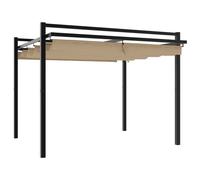 Garden Gazebo with Retractable Roof Party Tent Patio Canopy Aluminium vidaXL