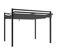 Garden Gazebo with Retractable Roof Party Tent Patio Canopy Aluminium vidaXL