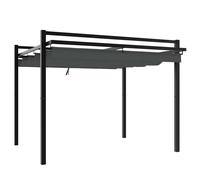 Garden Gazebo with Retractable Roof Party Tent Patio Canopy Aluminium vidaXL