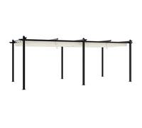 Garden Gazebo with Retractable Roof Tent Canopy Sun Shlter Aluminium vidaXL