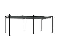 Garden Gazebo with Retractable Roof Tent Canopy Sun Shlter Aluminium vidaXL