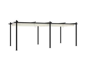 Garden Gazebo with Retractable Roof Tent Canopy Sun Shlter Aluminium vidaXL