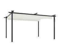 (taupe) vidaXL Garden Gazebo with Retractable Roof Tent Multi Colours 3x3 m/4x3 m