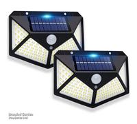 Garden Gear 100 Led Solar Motion Sensor Light: Energy-Efficient, Durable, And Versatile Outdoor Lighting Solution (X2)