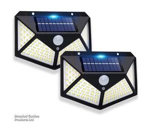 Garden Gear 100 Led Solar Motion Sensor Light: Energy-Efficient, Durable, And Versatile Outdoor Lighting Solution (X2)