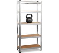 Garden Gear 5 Layer Galvanised Steel Storage Shelving 180Cm Garage Shed Workshop Rack Adjustable Heavy Duty 175Kg Per Shelf (X5
