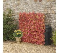 Garden Gear Artificial Red Acer Hedge Trellis 1 X 2M Expandable Privacy Screening Panel For Gardens, Balcony And Terraces