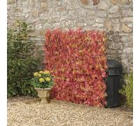 Garden Gear Artificial Red Acer Hedge Trellis 1 X 2M Expandable Privacy Screening Panel For Gardens, Balcony And Terraces (X4)