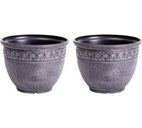 Garden Gear Athena Antique Stone Effect Planter (D35 X H25.5Cm) X 2