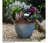 Garden Gear Blue Breeze Bell Glazed Planter, 39.5cm, Lightweight, UV & Frost Resistant, Pre-Drilled Drainage (2)