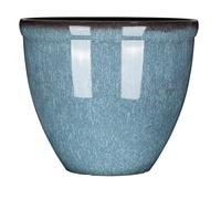 Garden Gear Blue Glazed Effect Planter Sl ell Shape 34cm Tall Flower Pot Design Lightweight Durable Frost & UV Resistant 4 Pre-Drilled Drainage Holes (1)