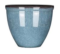 Garden Gear Blue Glazed Effect Planter Sl ell Shape 34cm Tall Flower Pot Design Lightweight Durable Frost & UV Resistant 4 Pre-Drilled Drainage Holes (1)