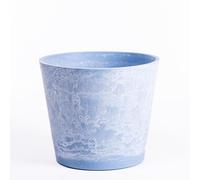 Garden Gear Caesar Sky Blue Marble Effect Planter Plant Pot Frost Resistant Indoor Outdoor Decorative Bowl & Tall Planters with Drainage (Planter 50cm x2)