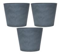 Garden Gear Stone Effect Dark Grey 30.5Cm Planter X 3, Grey
