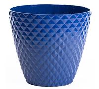 Garden Gear Diamond Planter 39.5cm Weatherproof Recycled Plastic Pot UV Resistant Frost Proof Patio Garden (Aegean Blue x1)