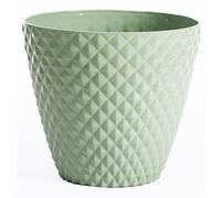 Garden Gear Diamond Planter 39.5cm Weatherproof Recycled Plastic Pot UV Resistant Frost Proof Patio Garden (Sage Green x1)