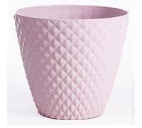 Garden Gear Diamond Planter 39.5cm Weatherproof Recycled Plastic Pot UV Resistant Frost Proof Patio Garden (Powder Pink x1)