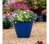 Garden Gear Diamond Planter Aegean Blue (D39.5 X H35Cm)