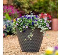 Garden Gear Diamond Planter Slate Grey (D39.5 X H35Cm)