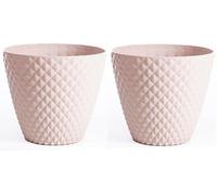 Garden Gear Diamond Planter Stone Ivory (D39.5 X H35Cm) X 2