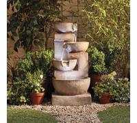 Garden Gear Serenity 4 Tier Laguna Cascade Water Feature, Grey