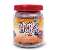 Garden Gear Flutter Butter No-Salt Flavoured Peanut Butter Jars For Wild Garden Birds, 330G By Happy Beaks (Fruity)