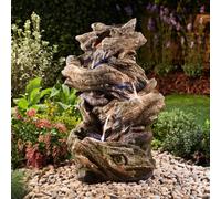 Garden Gear 4 Tier Bowl Tower Water Feature - Size: 77 x 51 x 36cm - Brown - Wilko