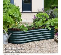 Garden Gear Galvanised Metal Raised Vegetable Flower Planter Trough Grow Bed Box Set Up Six Shapes Outdoor Herb Garden In Hunter Green (X2)