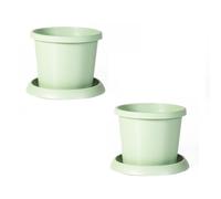 Garden Gear Green Flowerpot Saucer 42cm Weatherproof Plastic Drainage Hole