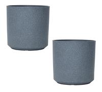 Garden Gear Cylinder Grey 36Cm Planter X 2, Grey