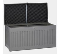 Garden Gear 270-Litre Lockable Storage with Sit on Lid, Grey