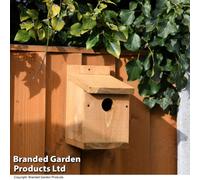 Happy Beaks Classic Garden Bird Nesting Box Traditional Redwood Wooden Bird House 30mm Hole ideal for Smaller Birds (Classic Nest Box x1)