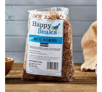 Garden Gear Happy Beaks Dried Mealworms For Wild Birds High Energy, High Protein Premium Bird Food (1Kg)