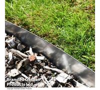 Garden Gear Heavy Duty Metal Border Edging 1M Easy Installation Rustproof Landscaping Flowerbed Pathway (Silver) Set Of 4