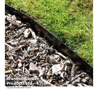 Garden Gear Heavy Duty Metal Border Edging 1M Easy Installation Rustproof Landscaping Flowerbed Pathway (Black) Set Of 4