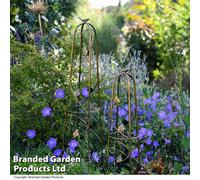 Garden Gear 2 x Metal Ornamental Obelisks Bronze, Brown