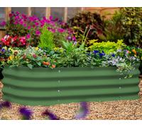 Garden Gear Large Metal Raised Bed Planter In Green (120X60X30Cm)