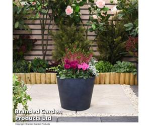 Garden Gear Large Stone Effect Planter Garden Patio 30.5Cm Plastic (X1)