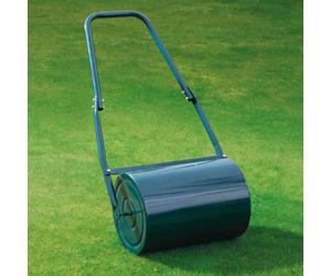 Garden Gear Lawn Roller Heavy Duty Galvanised Steel Manual Push Rolling Drum, Water Or Sand Filled, 30L