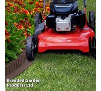 Garden Gear Lawnmower Friendly Flexi-Edge Border Curve Edging Stone Effect Eco Friendly Earth Coloured Recycled Rubber (Earth X1)