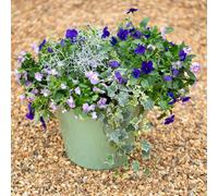 Garden Gear Lindos Glazed Effect Planter Outdoor Indoor Flower Pot Frost & UV Resistant Garden Pot 39.5cm Diameter 34cm High Lightweight Durable (Sage Green x1)