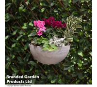 Garden Gear Marble Effect Hanging Basket 25Cm Outdoor Garden With Chain Grey (X2)