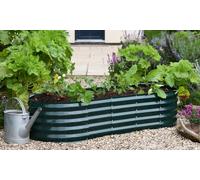 Garden Gear 2 x Modular Metal Raised Planter Hunter Green, Green