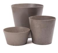 Garden Gear Octavia Oak Self-Watering Garden Planter - Recycled Rubber Tyre Pot, Indoor Outdoor Use, Crack & Fade Resistant, Durable Sustainable Design (15-38cm) (28cm Tall Oak Planter x2)