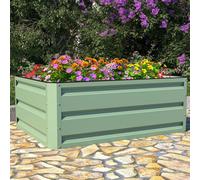 Garden Gear Outdoor Metal Raised Planter Bed Kit Trough Grow Box For Vegetables, Plants, Flowers & Herbs (L80Xw60Cmxh30Cm)