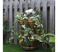 Garden Gear Garden Grow 3 Tier Bronze Planter - Size: 51 x 38 x 38cm - Brown - Wilko