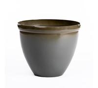 Garden Gear Outdoor Planter Olive Glazed Effect Samaria Plant Pot UV Resistant Weatherproof Frost Proof Recycled Plastic Stone Mix (Large x1)