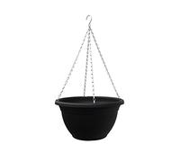 Garden Gear Outdoor Wall Hanging Baskets with Chains, 35cm Garden Flower Plant Pots, Black Easy Fill Planters Outdoor Garden Decor Decorations (Black x1)