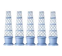 Garden Gear Plant Pot Tower Planter & Flower Climbing Frame, Height 130cm, Weather-Resistant in Mayan Blue or Pistachio Green (5, Mayan Blue)