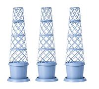 Garden Gear Plant Pot Tower Planter & Flower Climbing Frame, Height 130cm, Weather-Resistant in Mayan Blue or Pistachio Green (3, Mayan Blue)